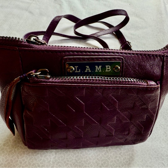 L.A.M.B. Purple Embossed Crossbody Bag - Picture 2 of 6